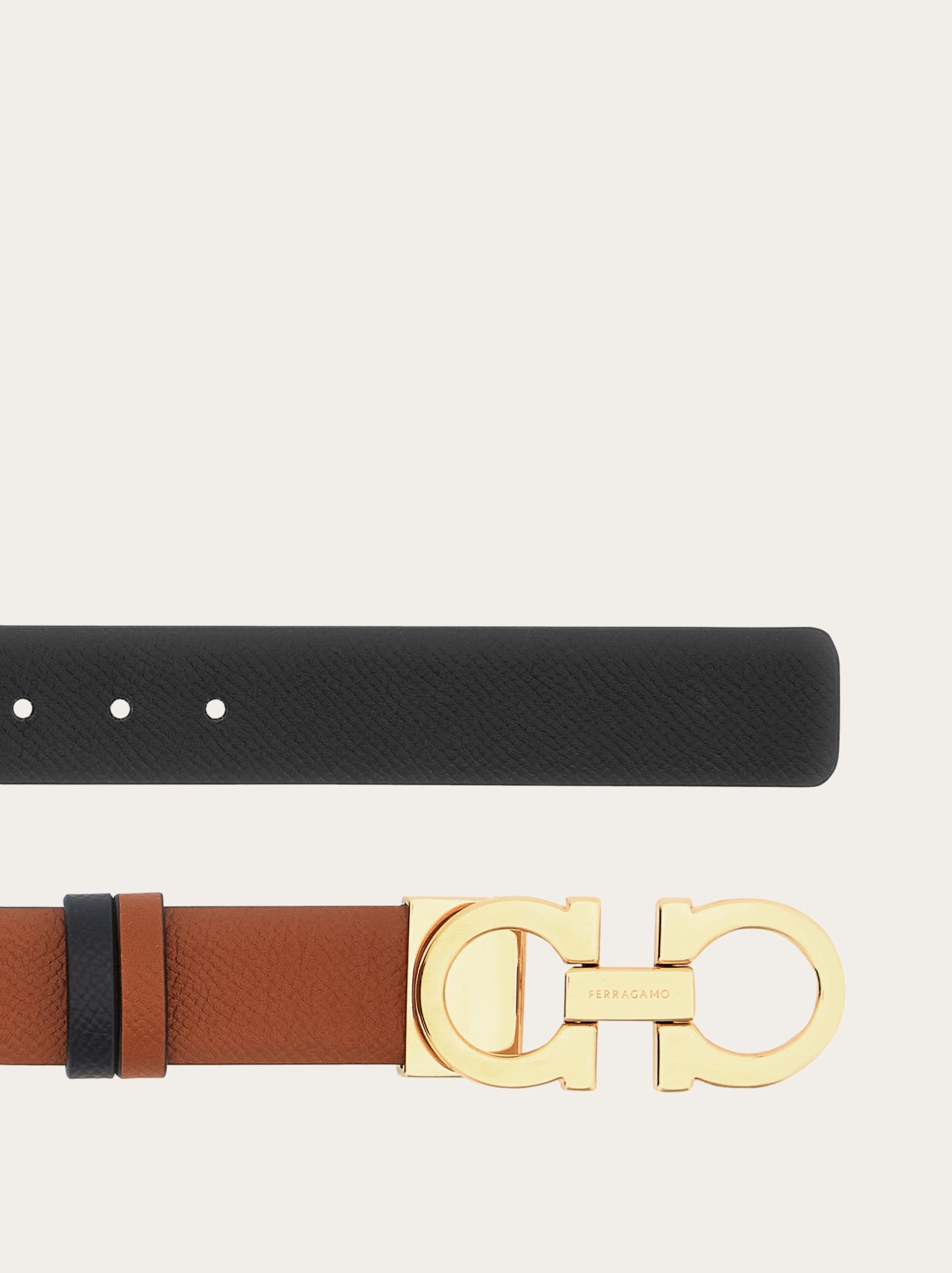 Reversible and adjustable Gancini belt - 2