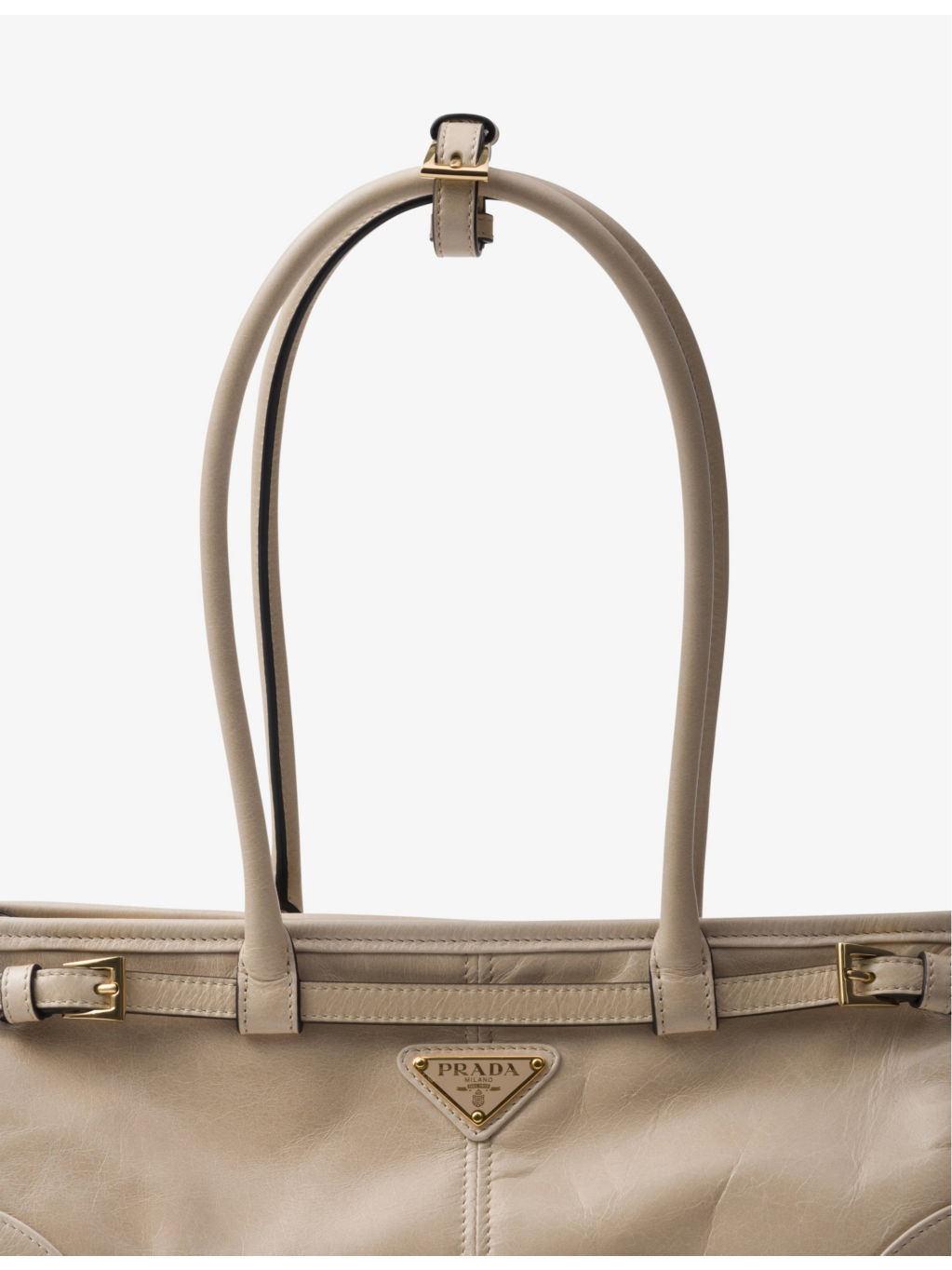 Brand-plaque medium leather shoulder bag - 4