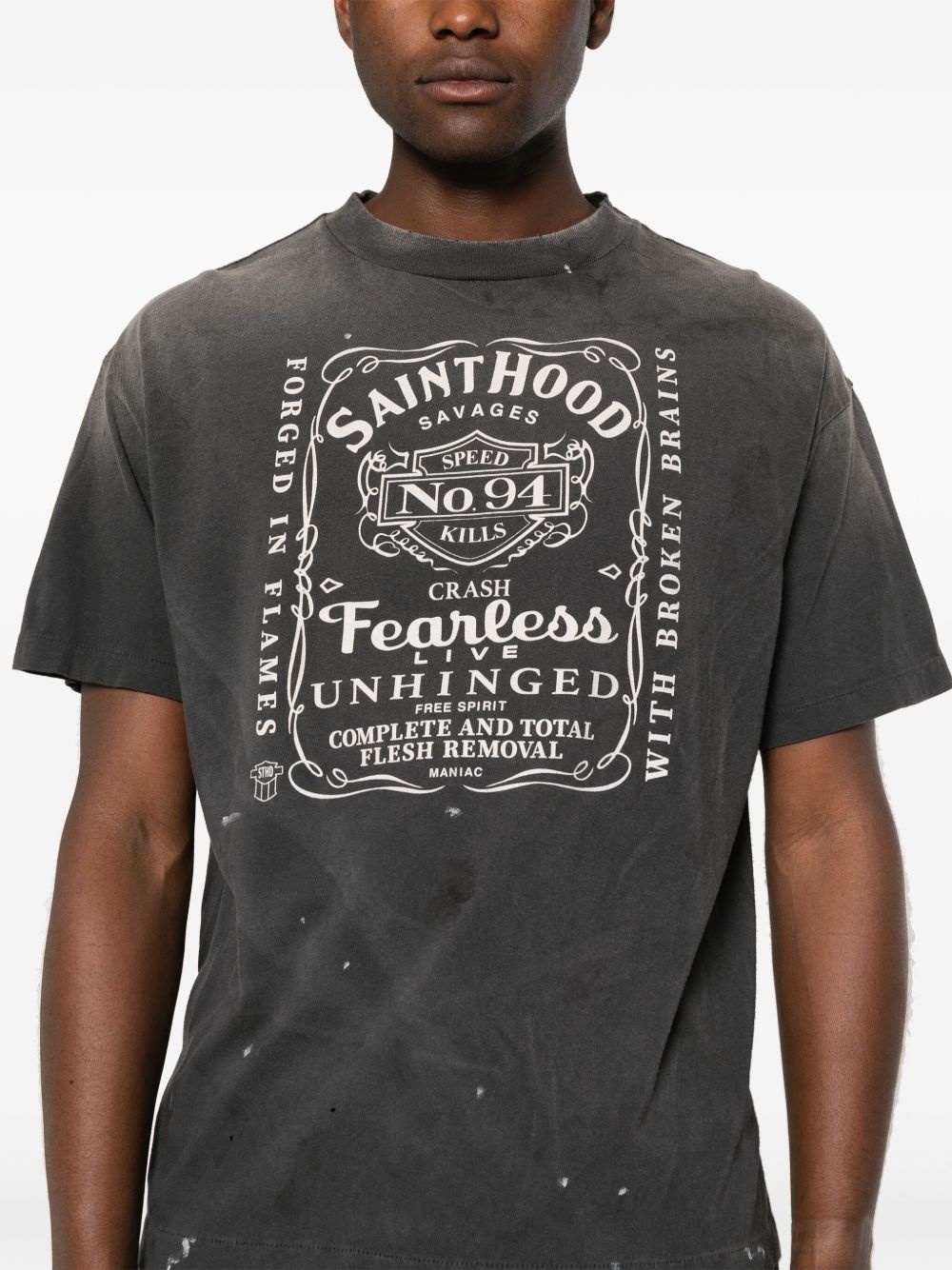 x Neighborhood cotton T-shirt - 4