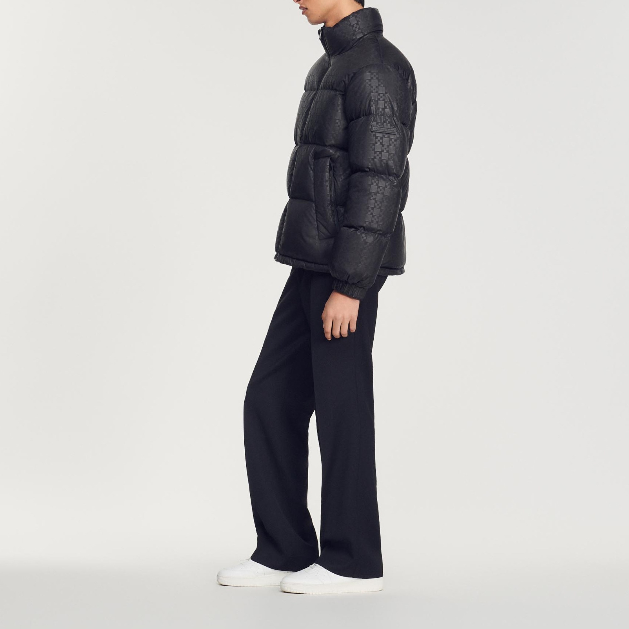 Oversized padded Sandro logo jacket - 6