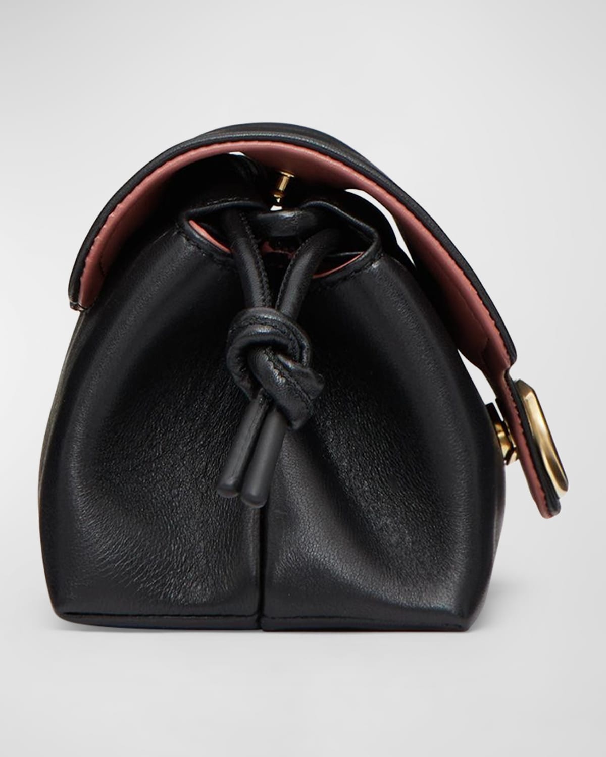 Mini VLOGO Drawstring Leather Shoulder Bag - 4