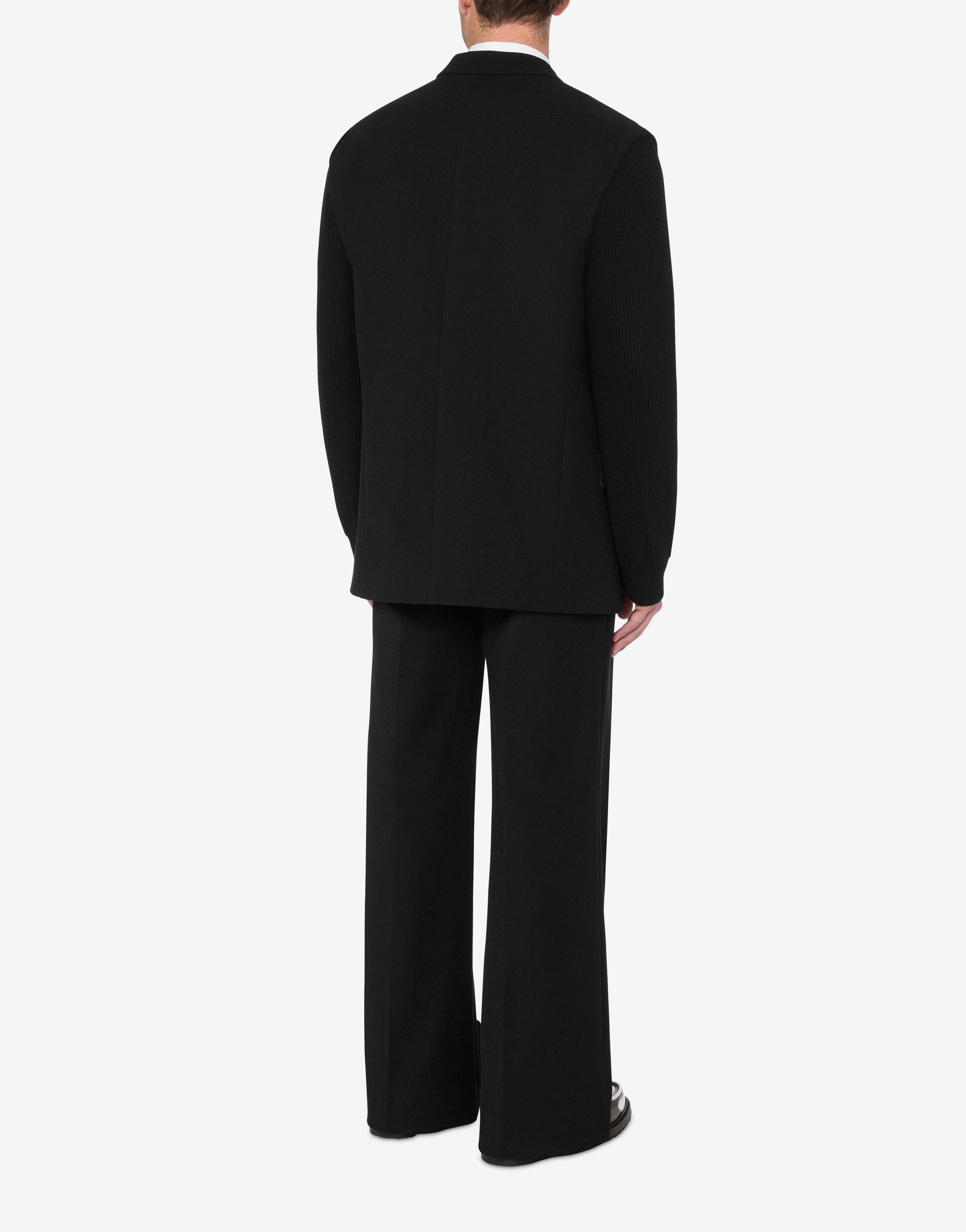 STRETCH GABARDINE AND KNITTED JACKET - 3