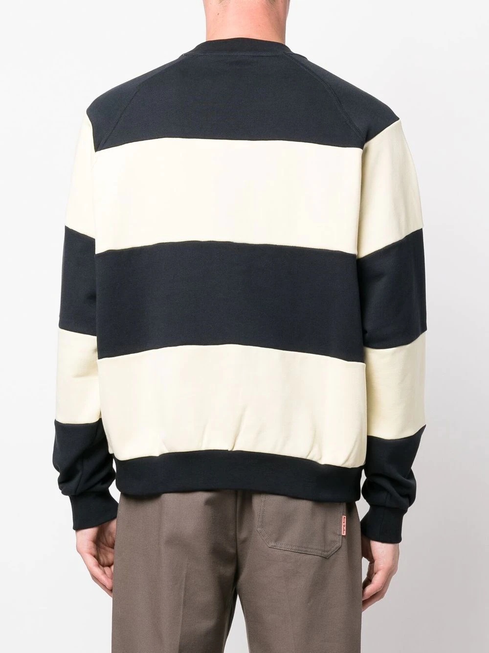 striped crew-neck sweatshirt - 4