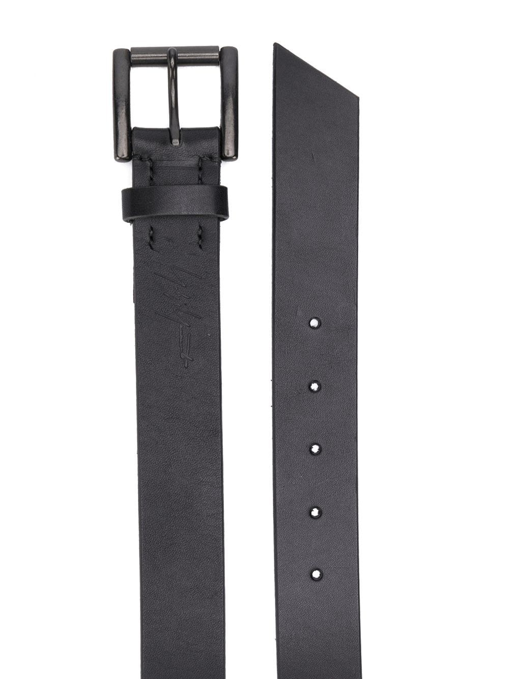 buckle-fastening leather belt - 2