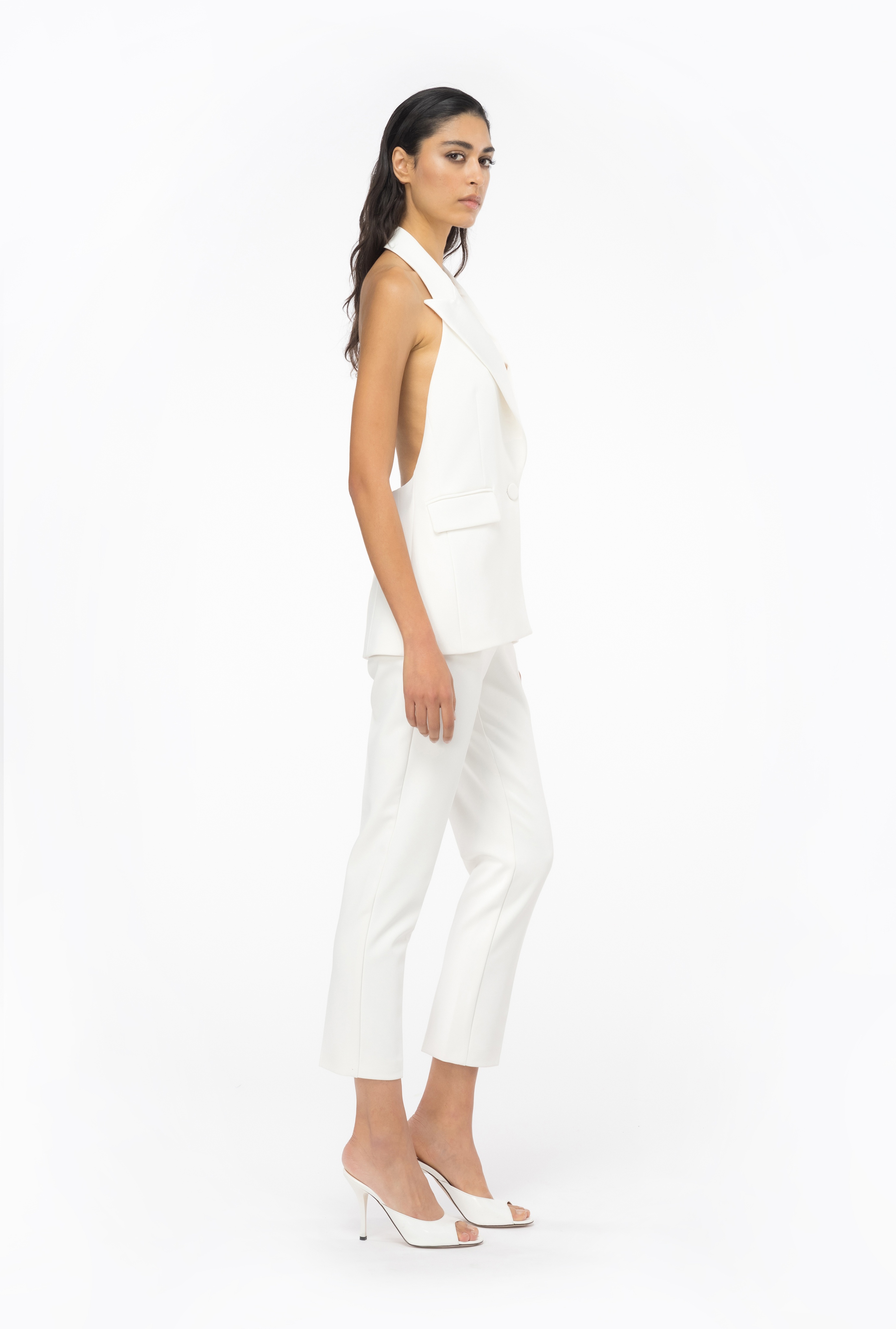 SLIM-FIT TROUSERS IN TECHNICAL STRETCH CREPE - 3