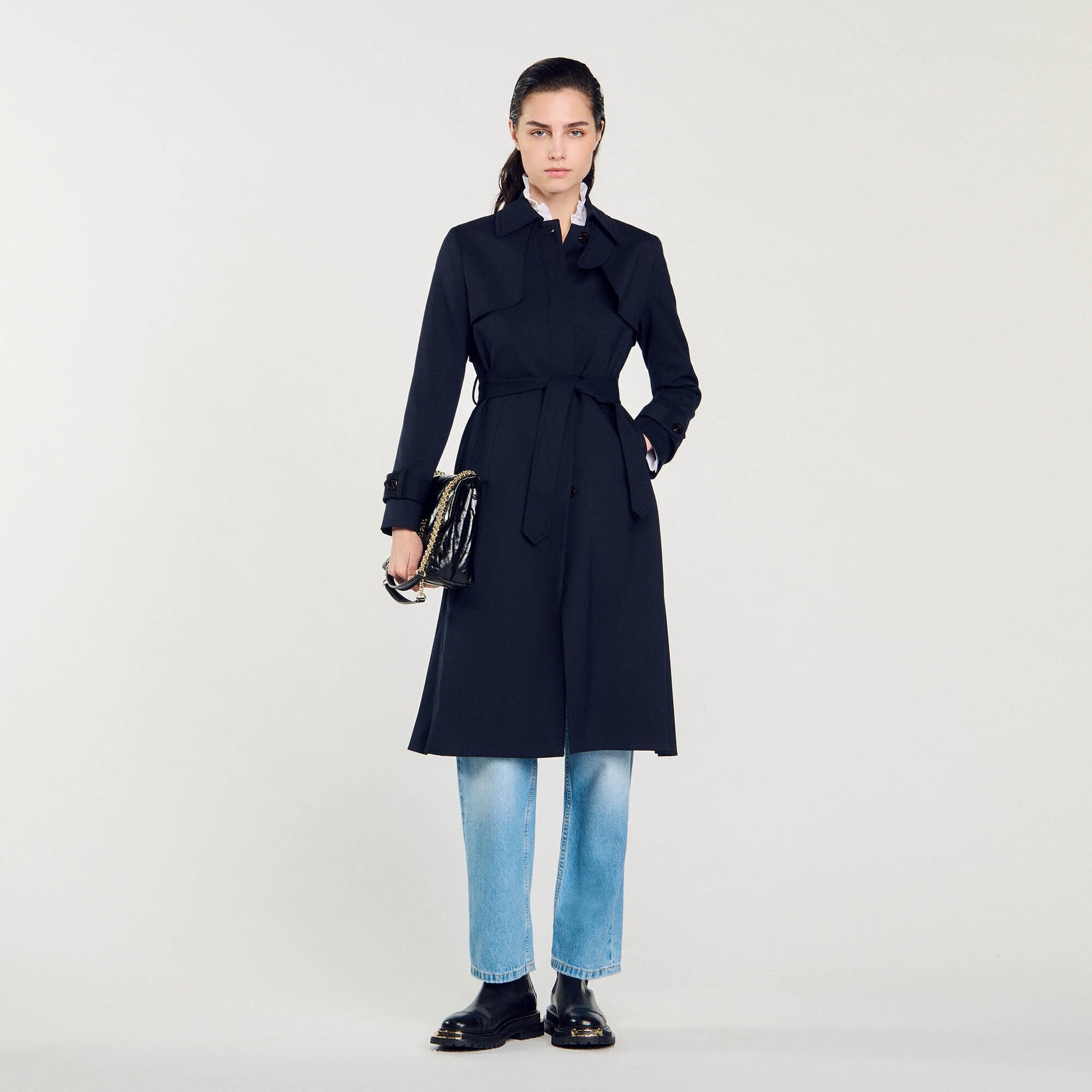 OHOTORO Firenze Trench Coat（ネイビー） rustle trench coat - ohotoro
