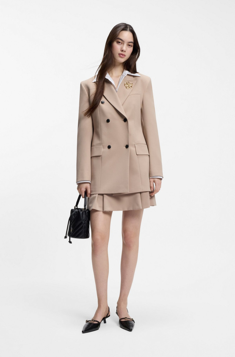 HUGO RELAXED-FIT BLOUSE WITH HEART LOGO outlook