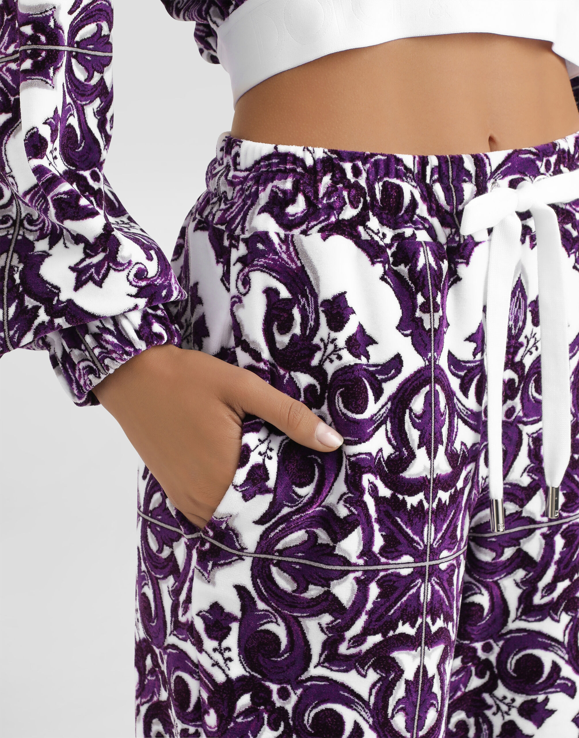 Majolica-print trousers - 4