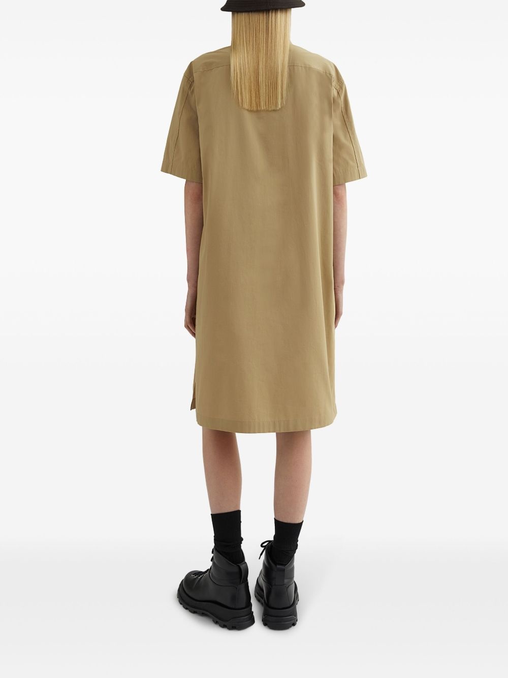 cotton shirt dress - 4