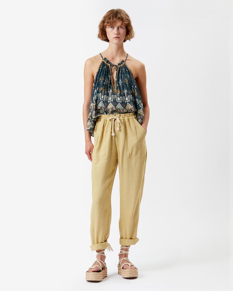 VIAMAO SILK BOURETTE PANTS - 2