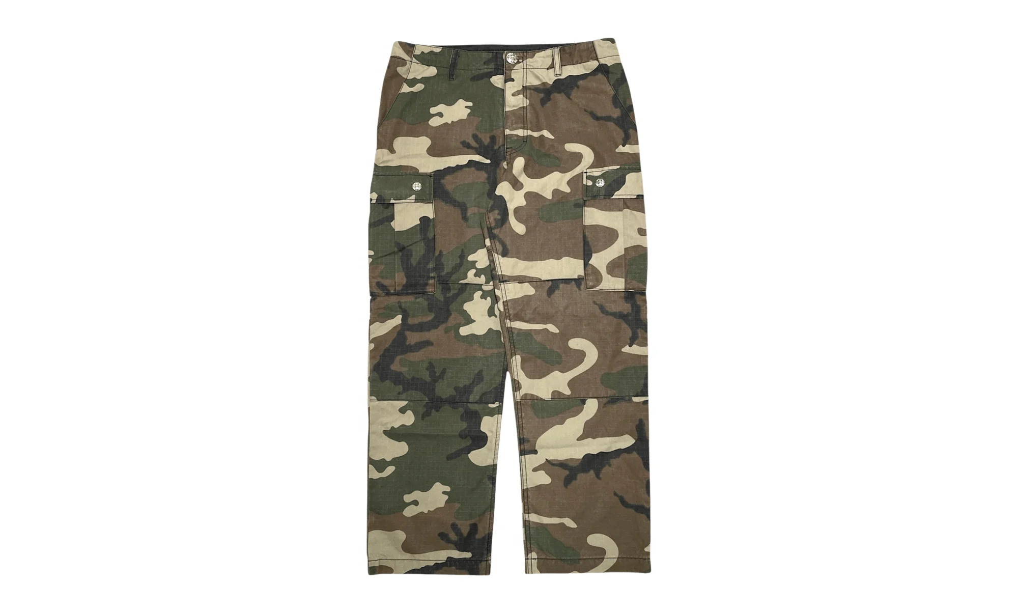 Leather Cross Patch Cargo Pants "Camo Multi" CHRM1733 - 1