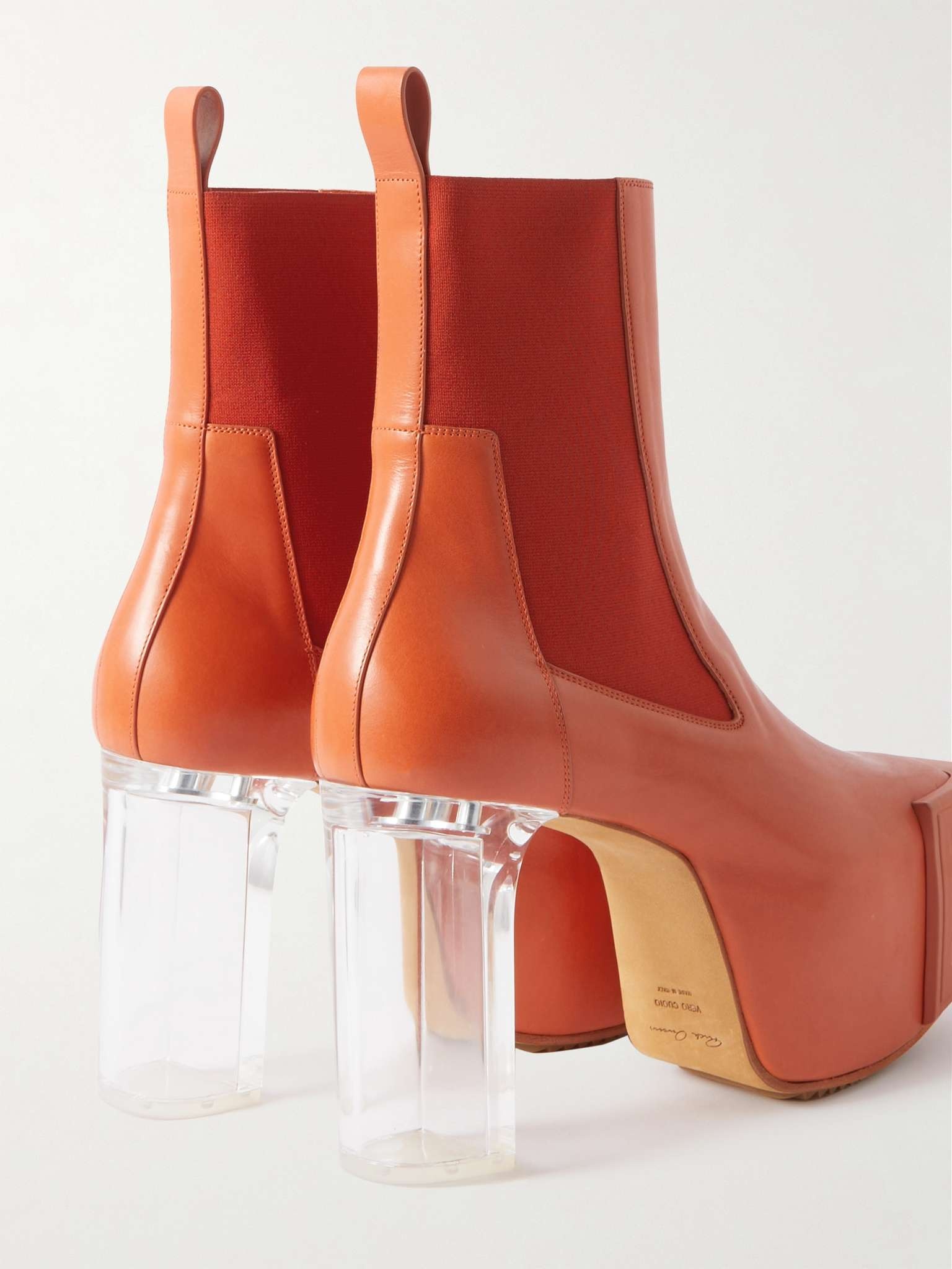 Leather Platform Boots - 5