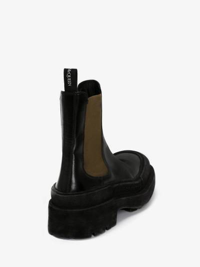 Alexander McQueen Men's Slim Tread Chelsea Boot in Black/multicolour outlook