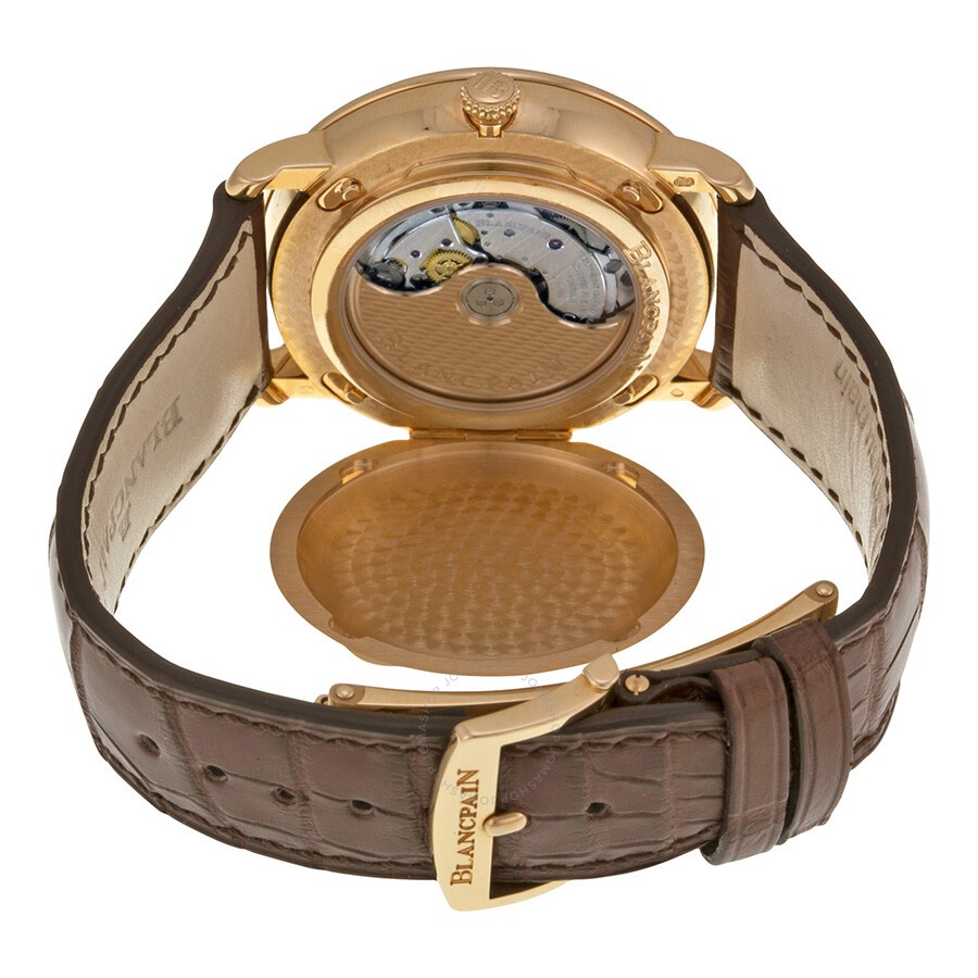 Blancpain Villeret Moonphase & Complete Calendar Automatic Oplaine Dial Brown Leather Men's Watch 66 - 4