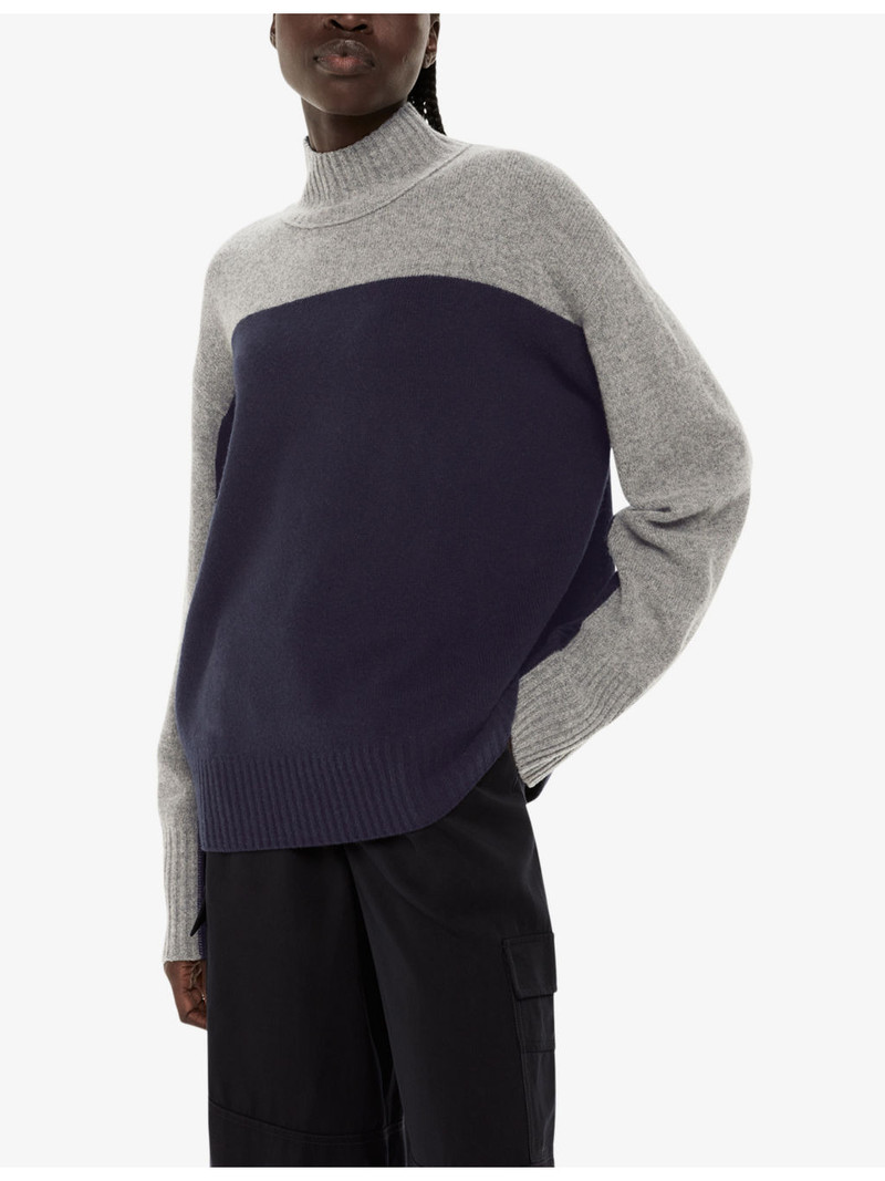 Colour-block relaxed-fit recycled-wool jumper 3