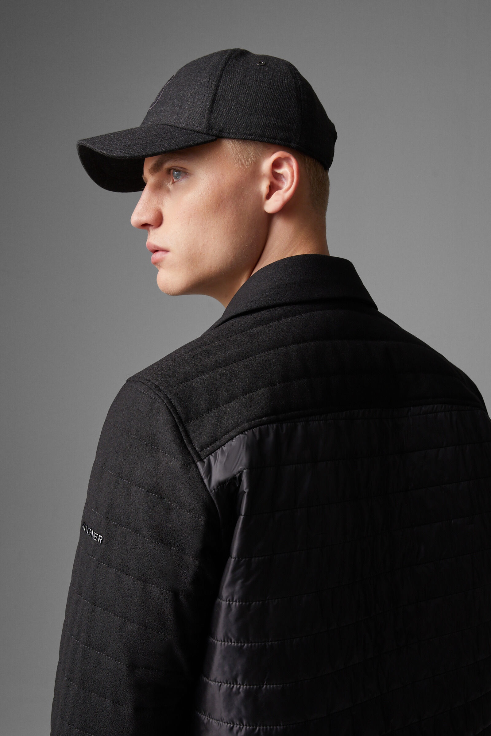 Olli quilted overshirt in Black - 6