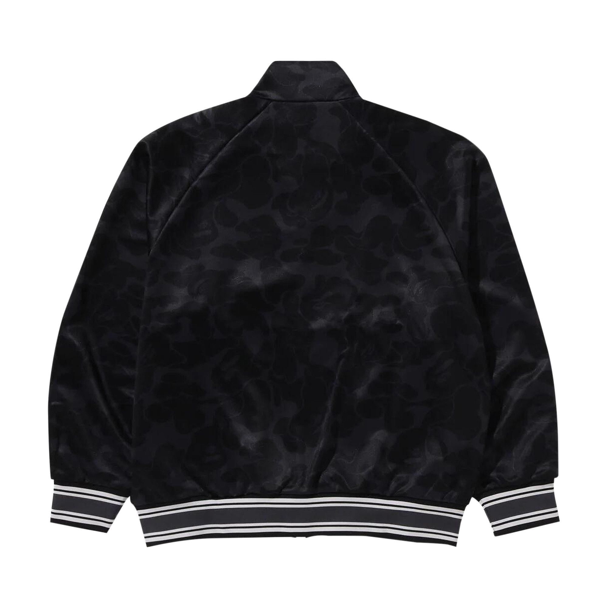 BAPE Solid Camo Bathing Ape Logo Relaxed Fit Track Jacket 'Black' - 2