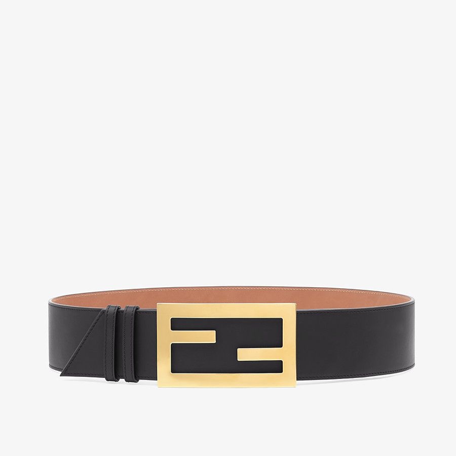 Black leather belt - 1