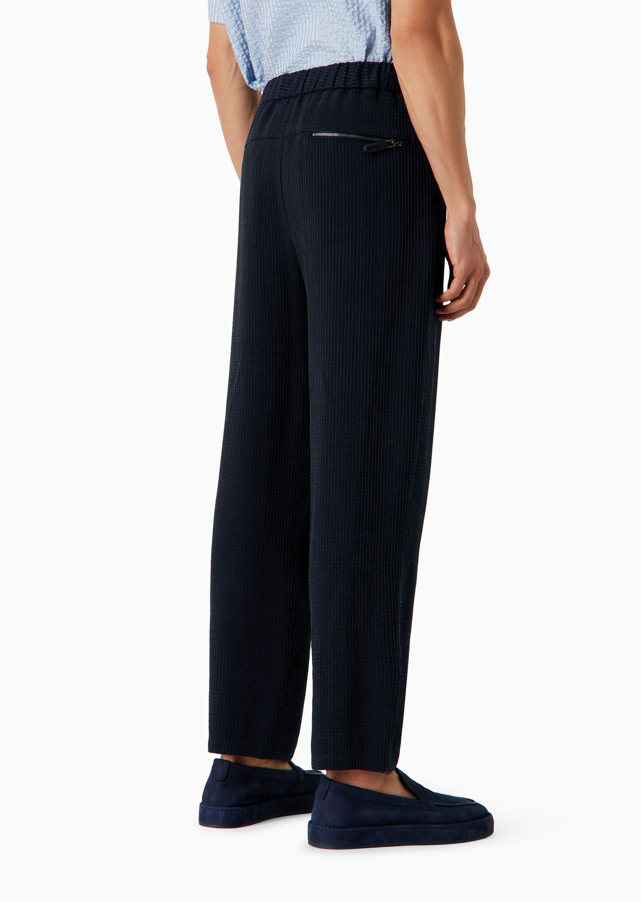 ASV trousers with two pleats in a canneté cupro blend - 3