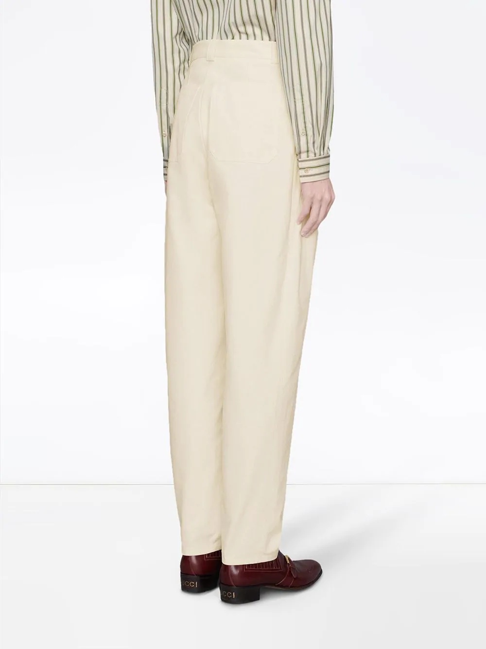 high-waist relaxed trousers - 4