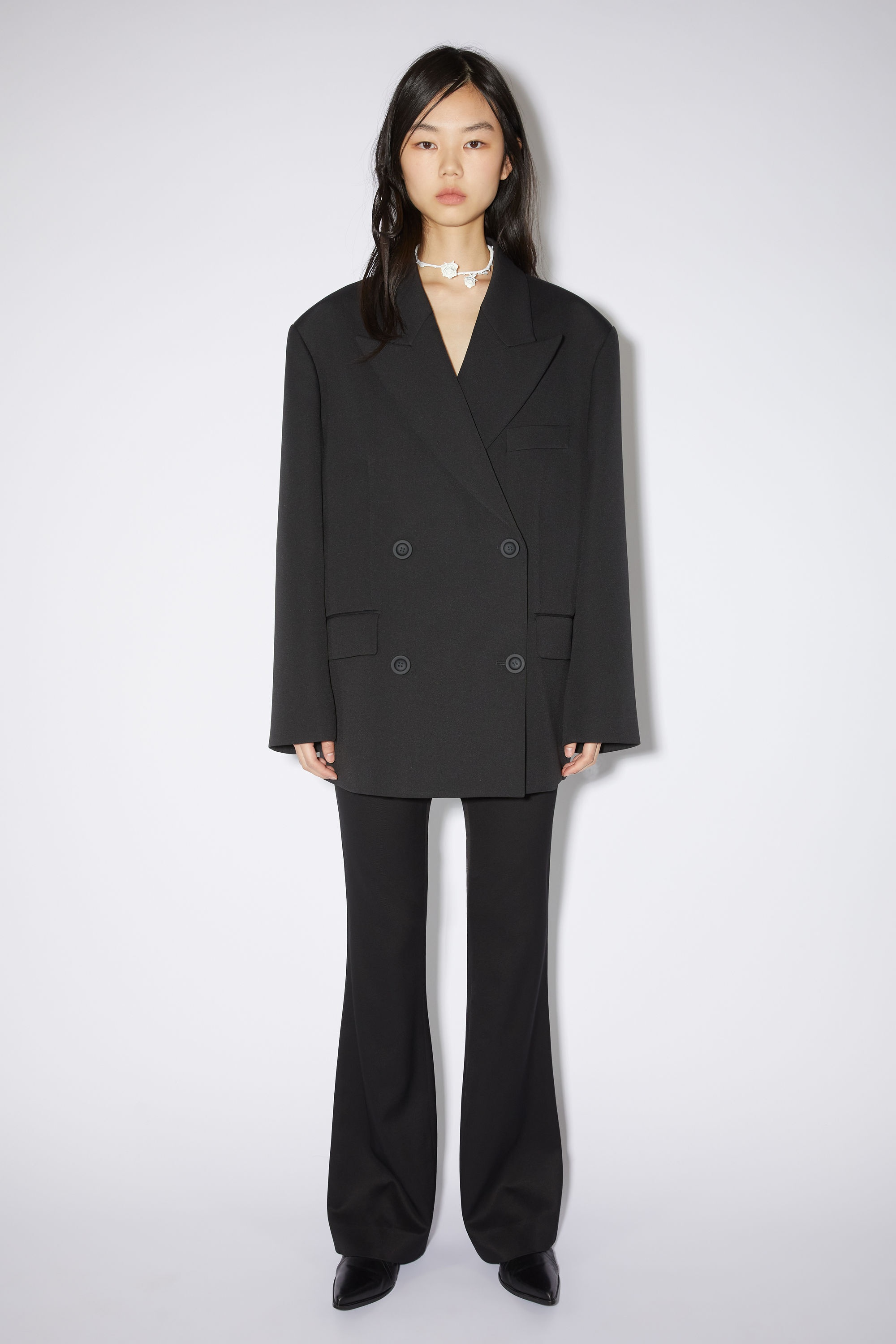 Double-breasted suit jacket - Black - 2