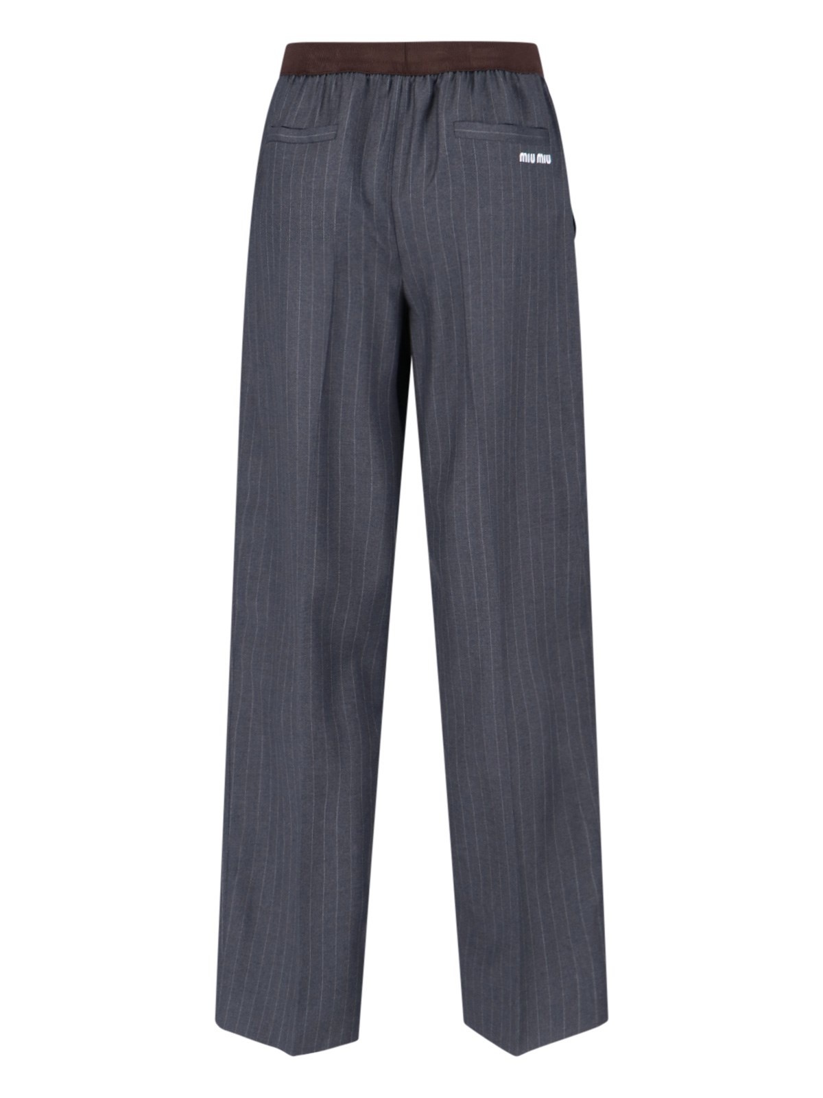 VIRGIN WOOL LOGO PANTS - 2