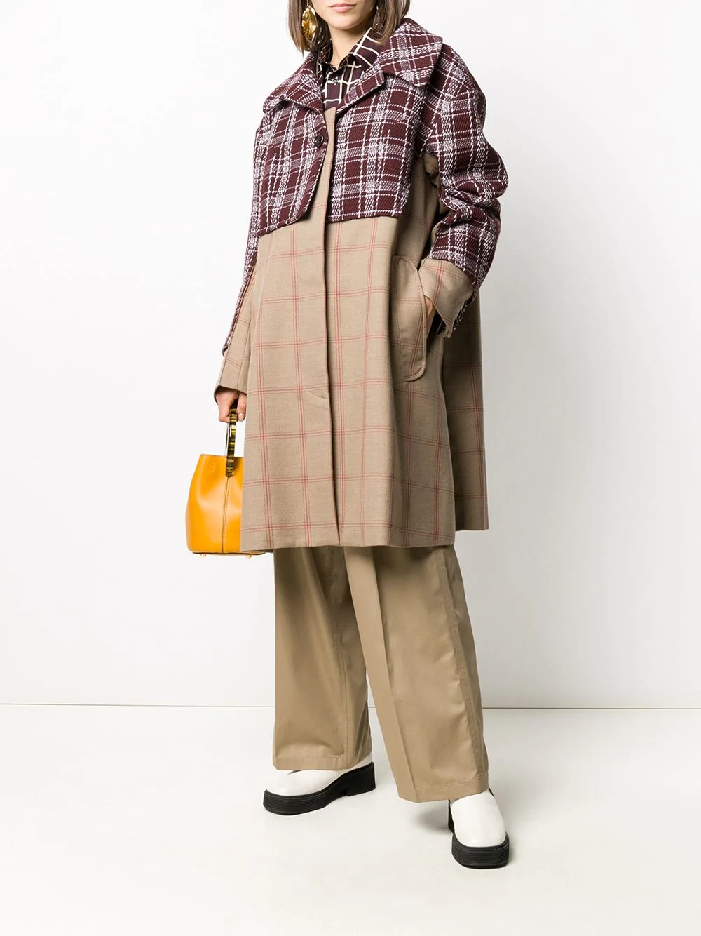 oversized check coat - 2