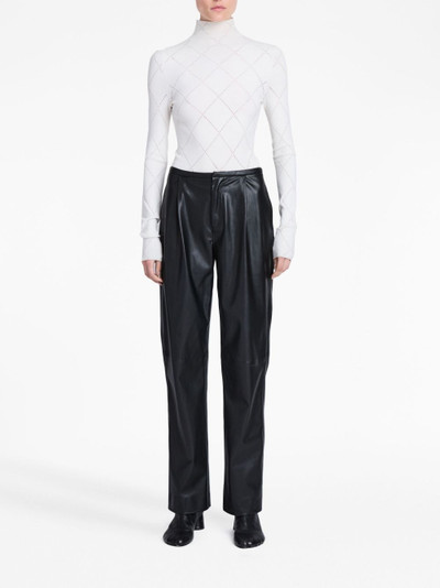 Proenza Schouler faux-leather straight-leg trousers outlook