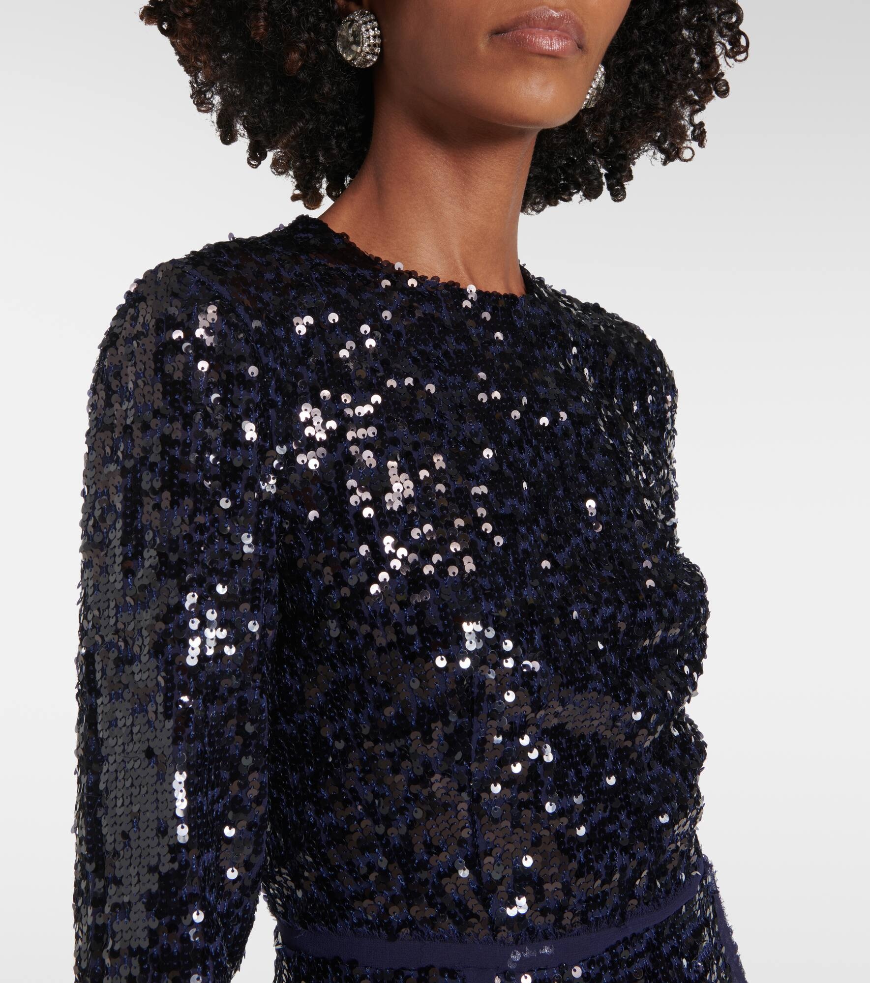 Sequined midi dress - 4