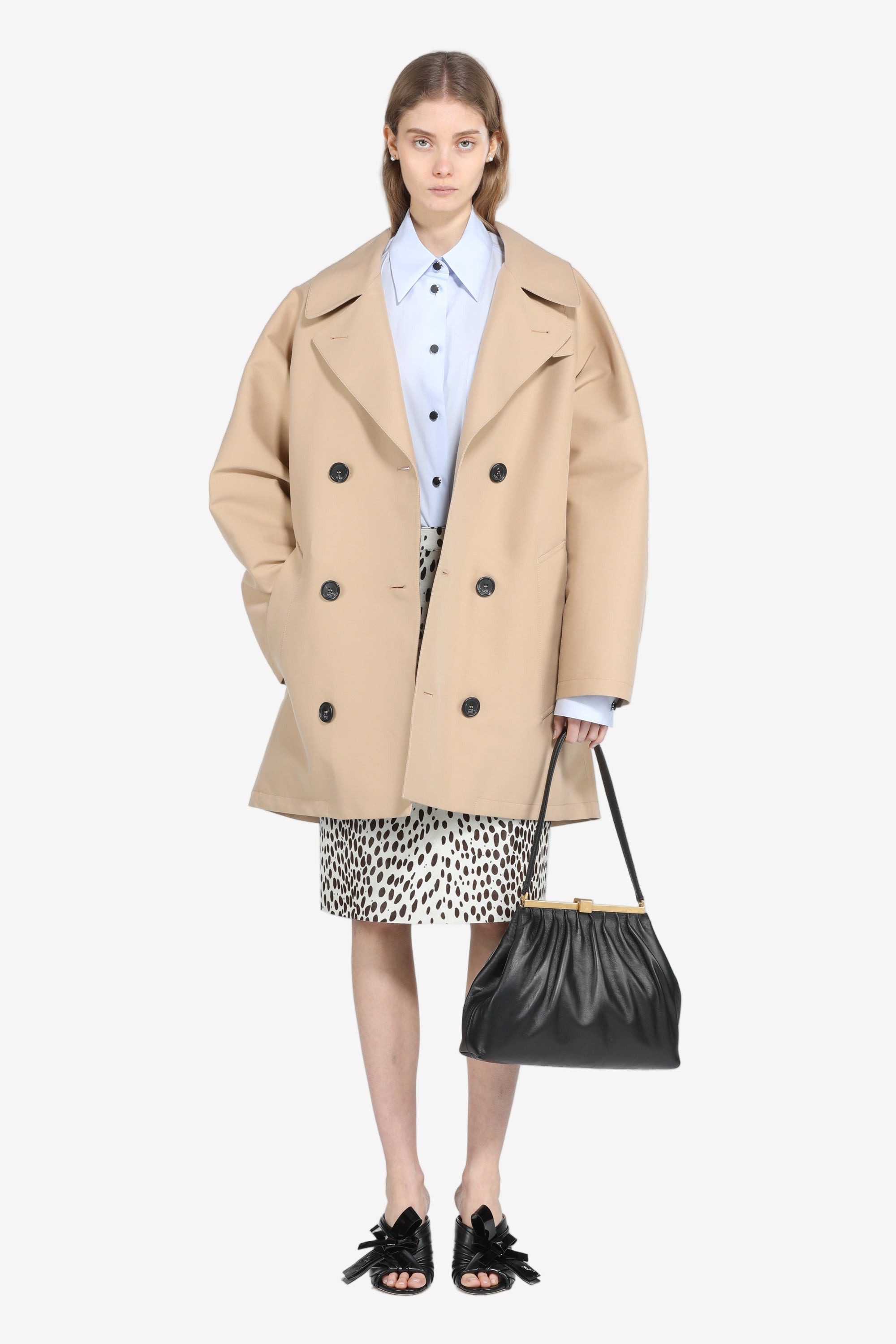 DOUBLE-BREASTED TRENCH JACKET - 1