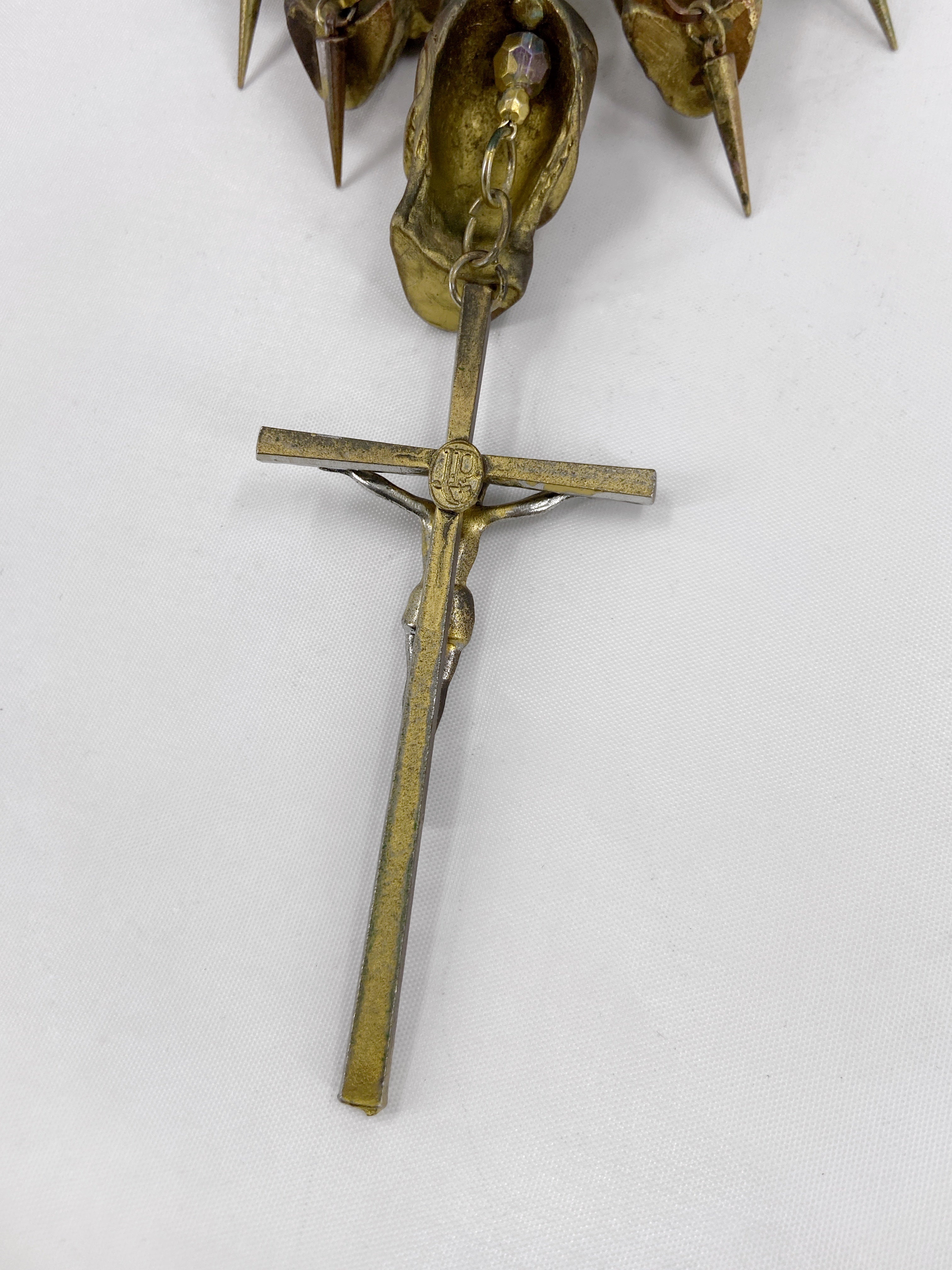Jean Paul Gaultier 90S Sample 1/1 Gothic JPG Logo 5 Skull Crucifix Cross Chain Necklace - 15