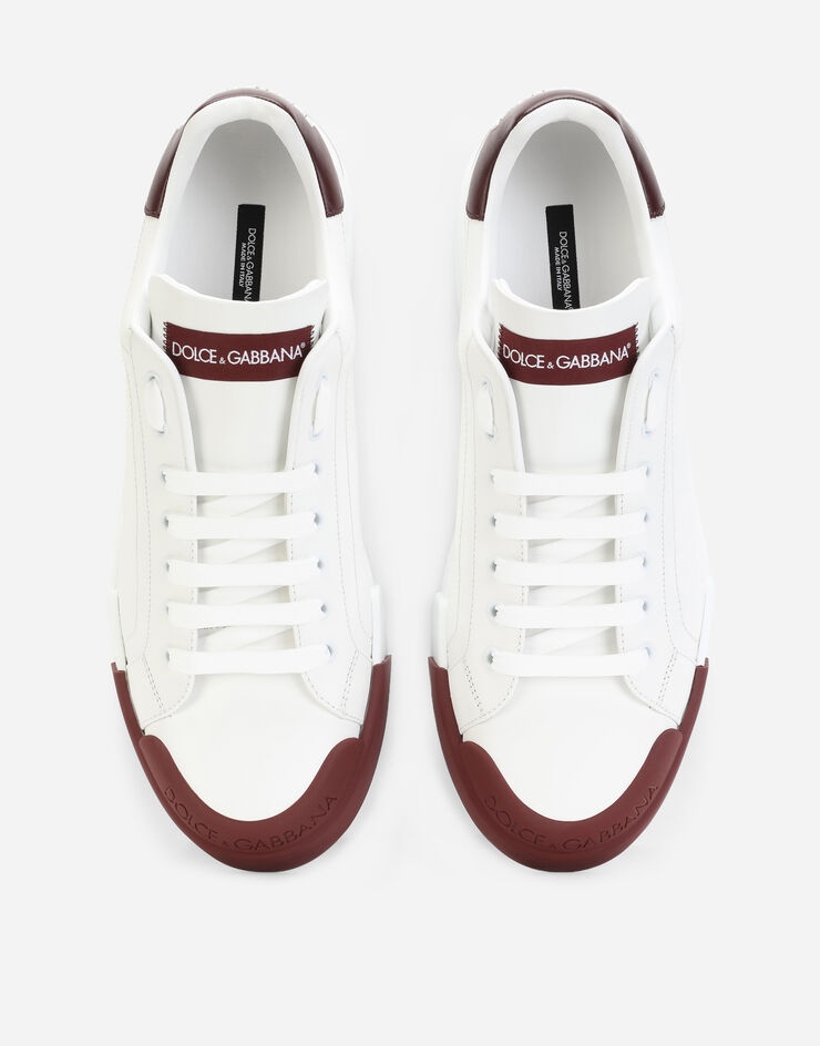 Calfskin nappa Portofino sneakers with rubber toe - 4