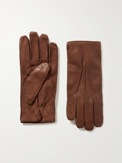 Loro Piana Archie Leather and Suede Gloves outlook