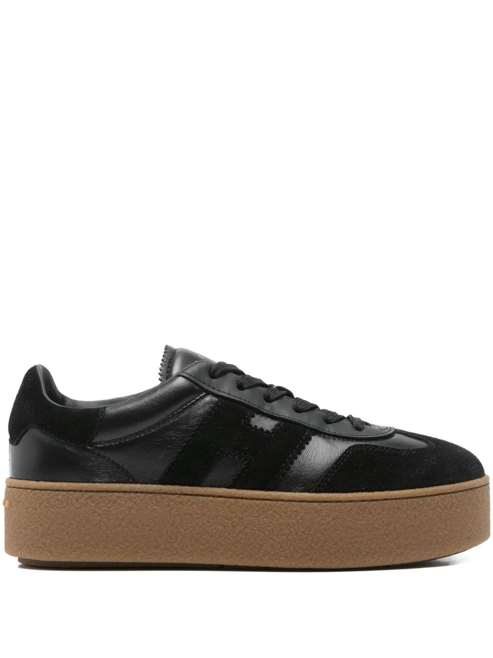 suede panelled sneakers - 1
