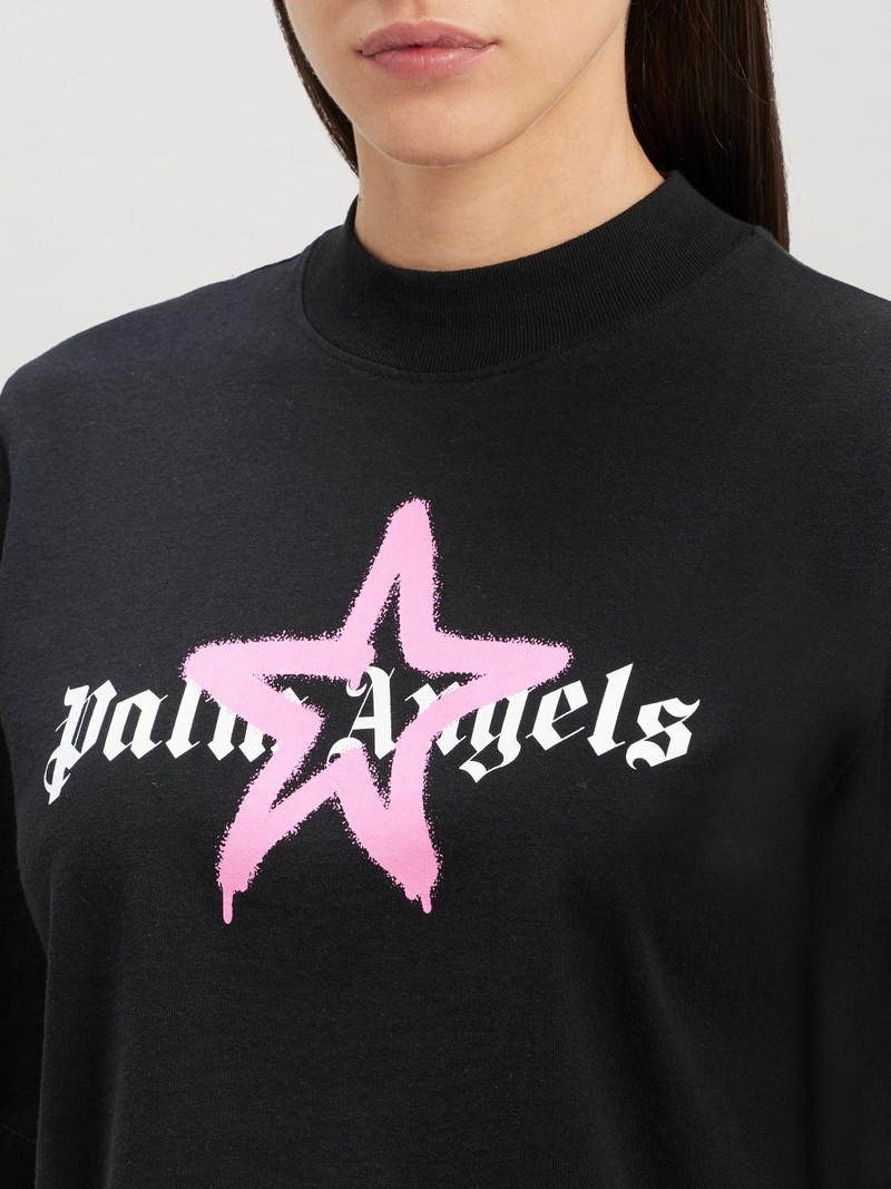 Star Sprayed Cropped T-shirt 6