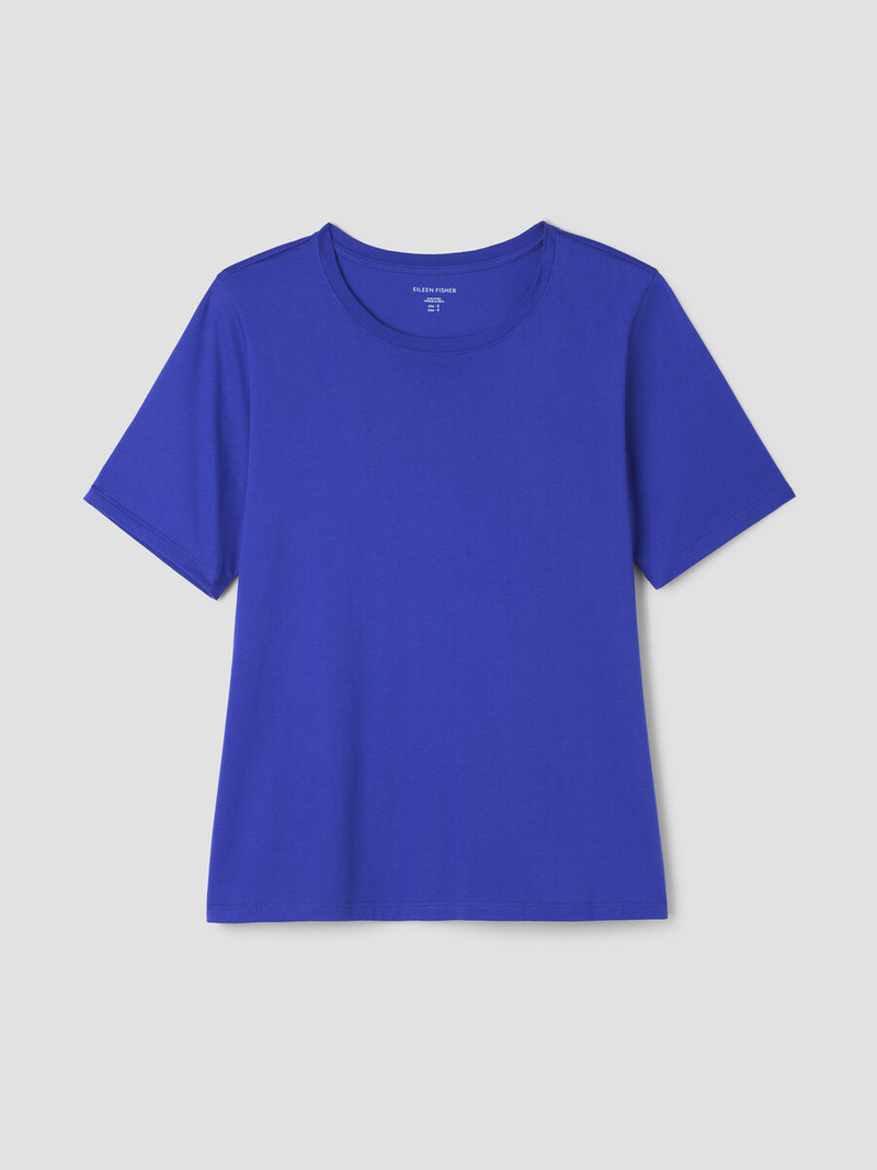 Organic Pima Cotton Jersey Round Neck Tee 1