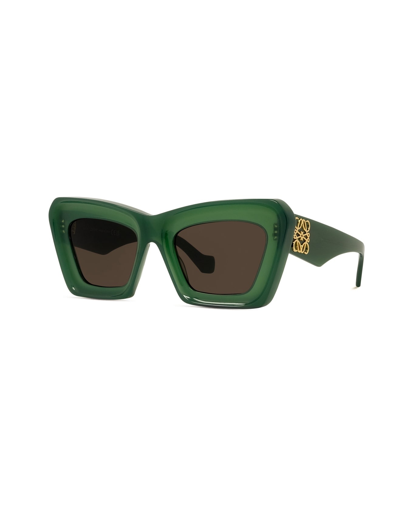 【送料&関税込】Loewe Lw40145i Anagram 96e Shiny Dark Green Loewe LW40117I 96N | Inflated Green Square Sunglasses - US