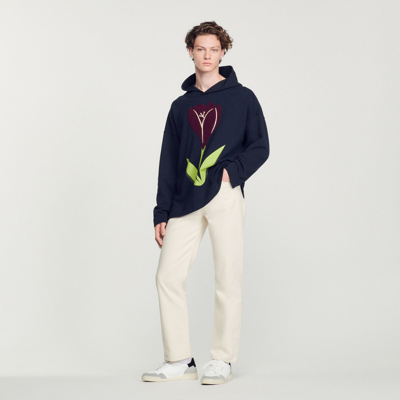 Sandro Embroidered tulip hoodie outlook