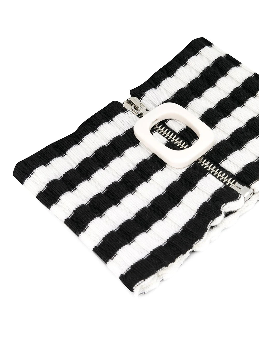 striped zip collar - 3