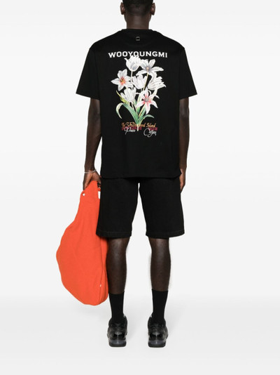 Wooyoungmi floral-print cotton T-shirt outlook