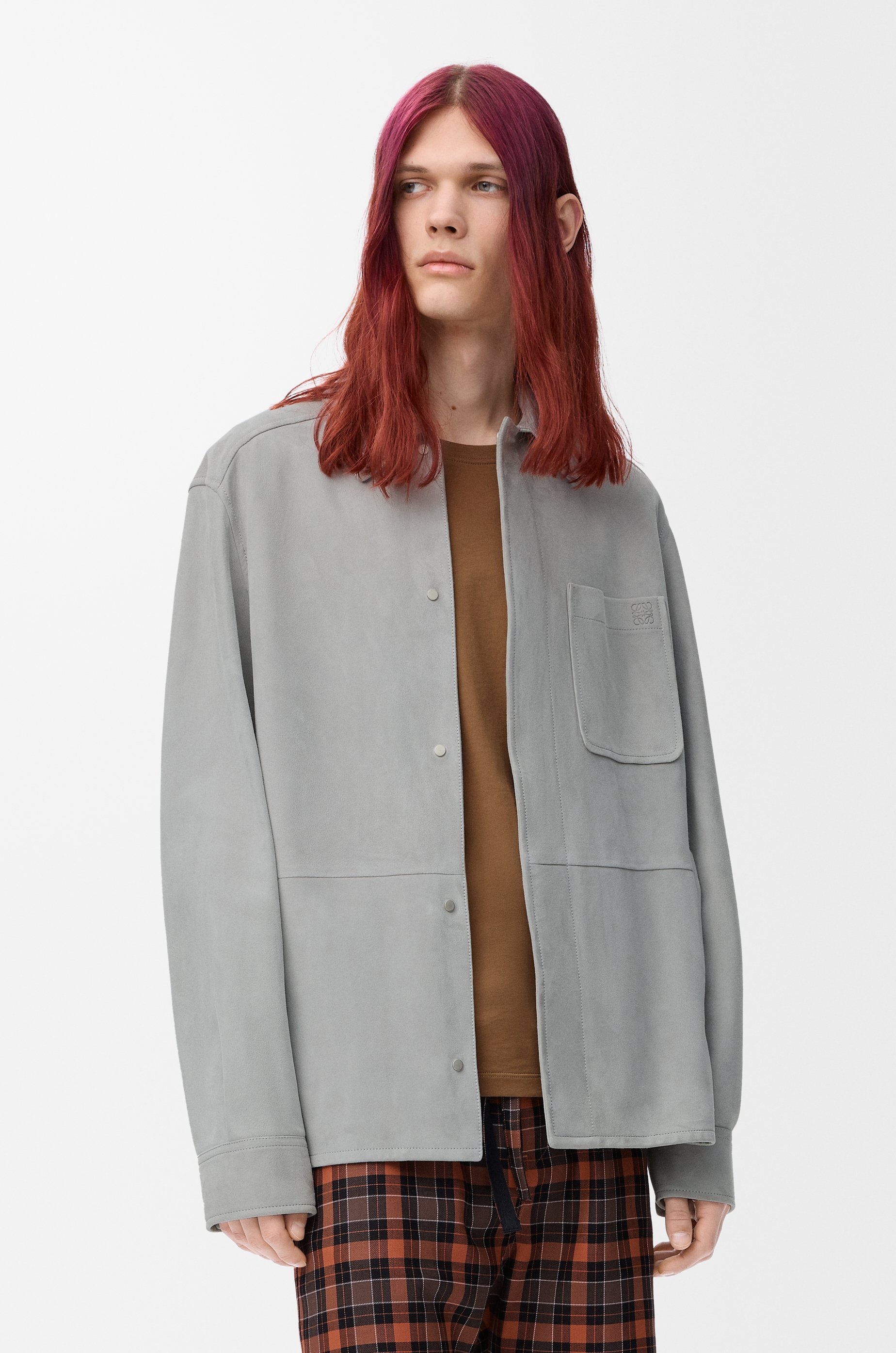 Overshirt in suede lambskin - 3