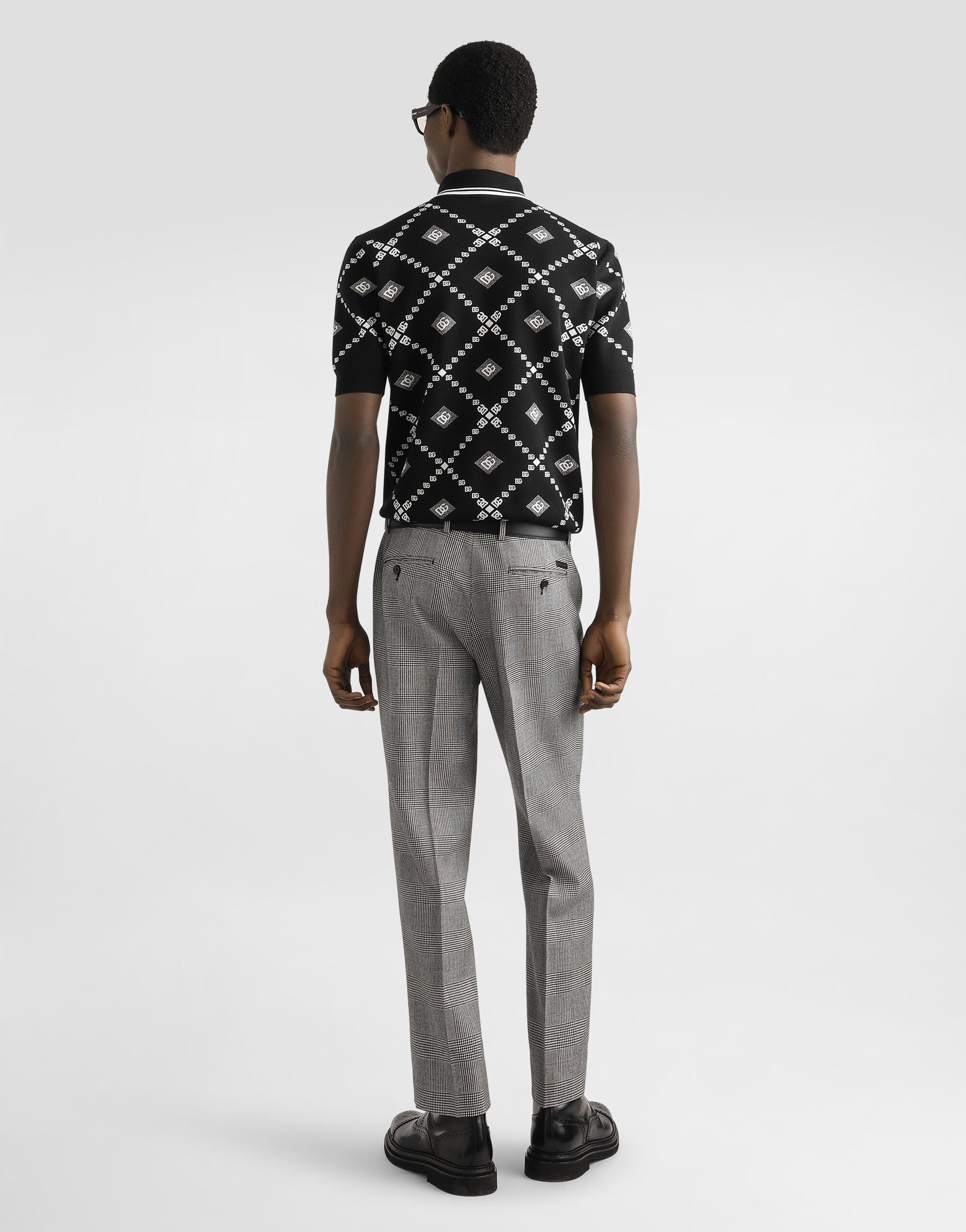 Jacquard piqué polo shirt - 3