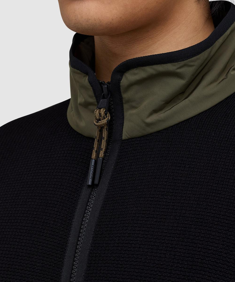 Contrast full zip knitted jacket 4