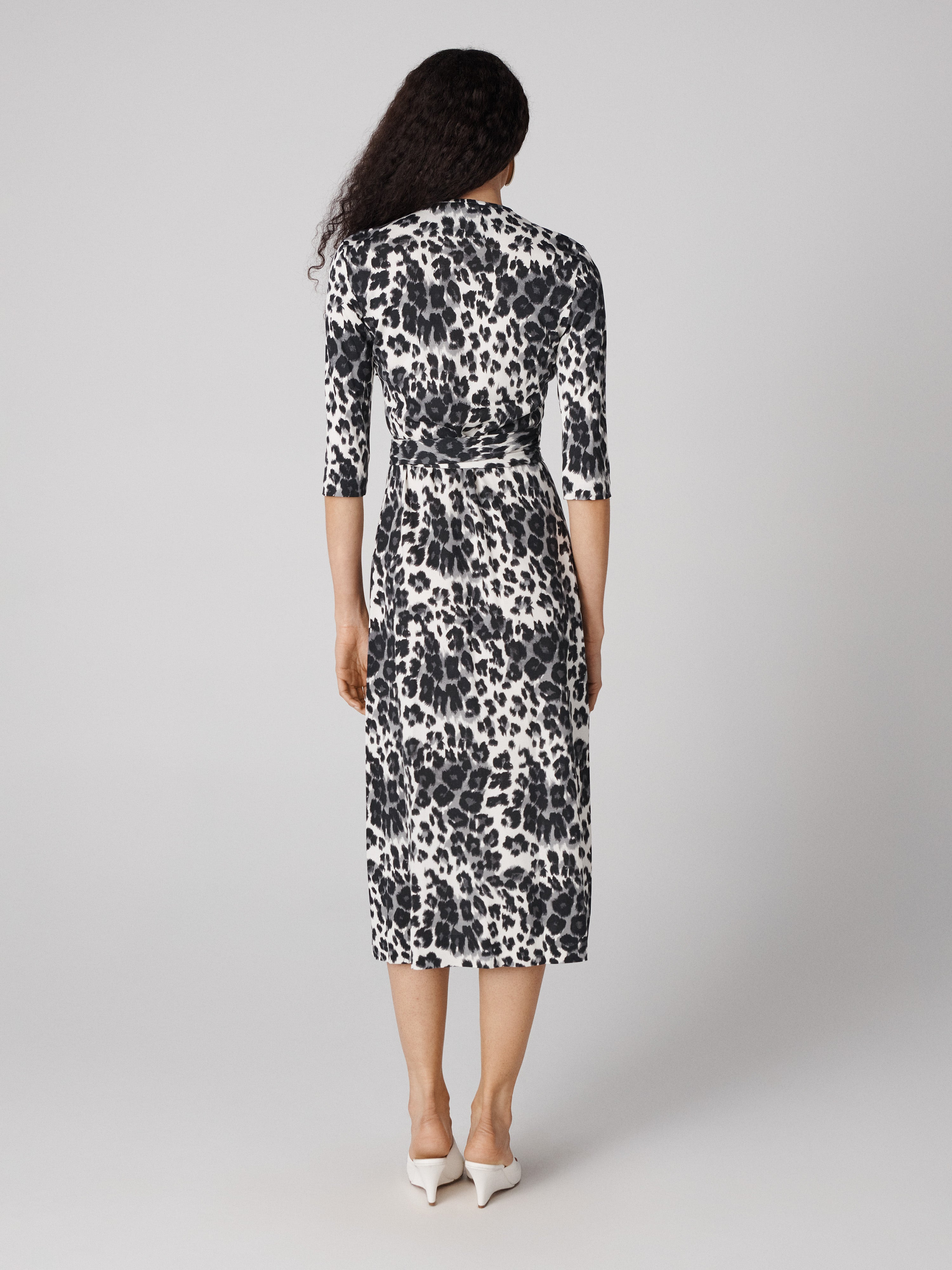 Abigail Silk Jersey Midi Wrap Dress - 2