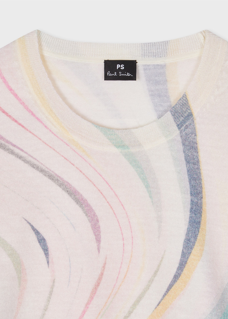 Paul Smith Women's 'Faded Swirl' Short Sleeve Wool Knitted Top outlook