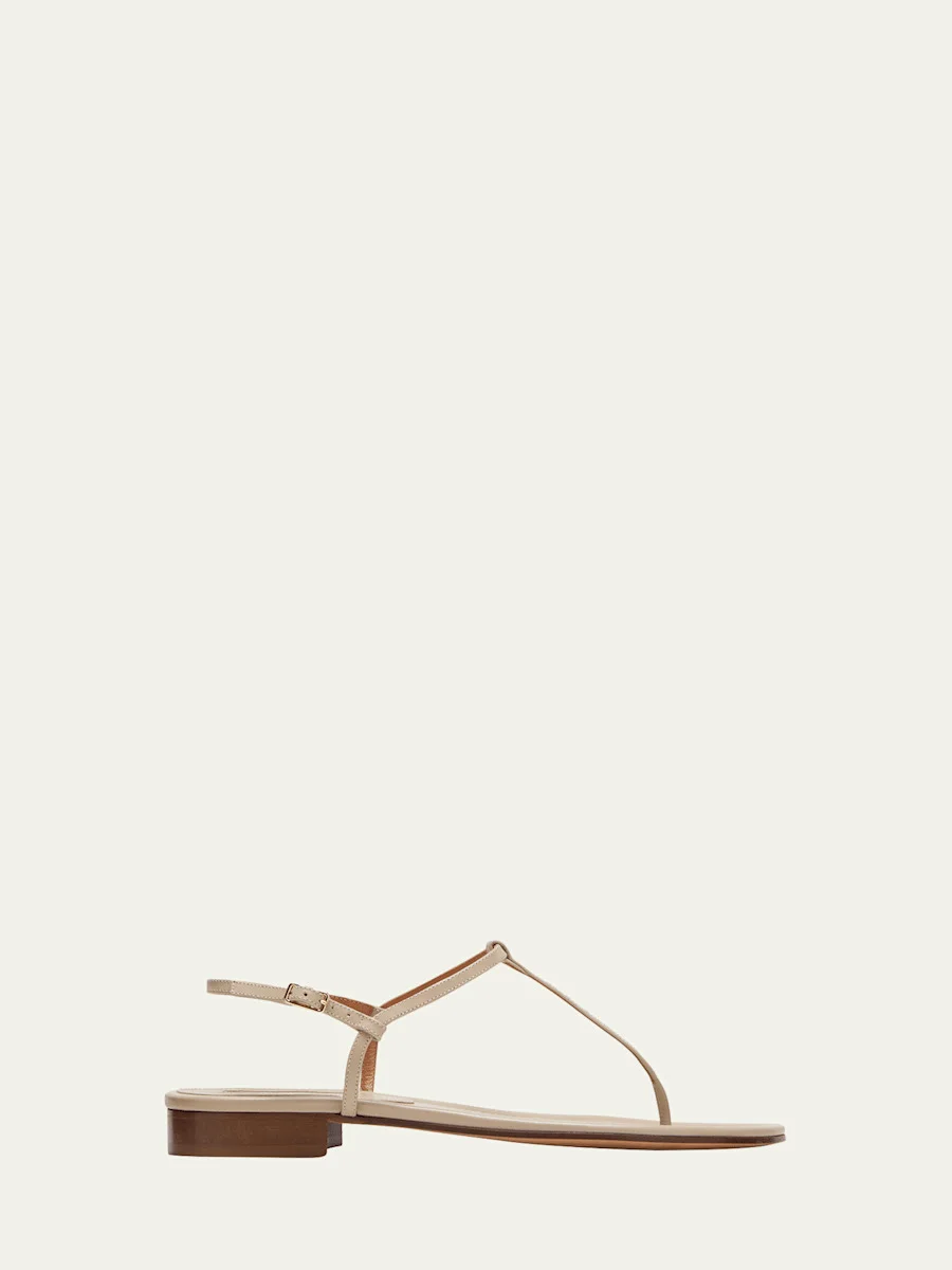 Cecilia Leather Thong Sandals - 1