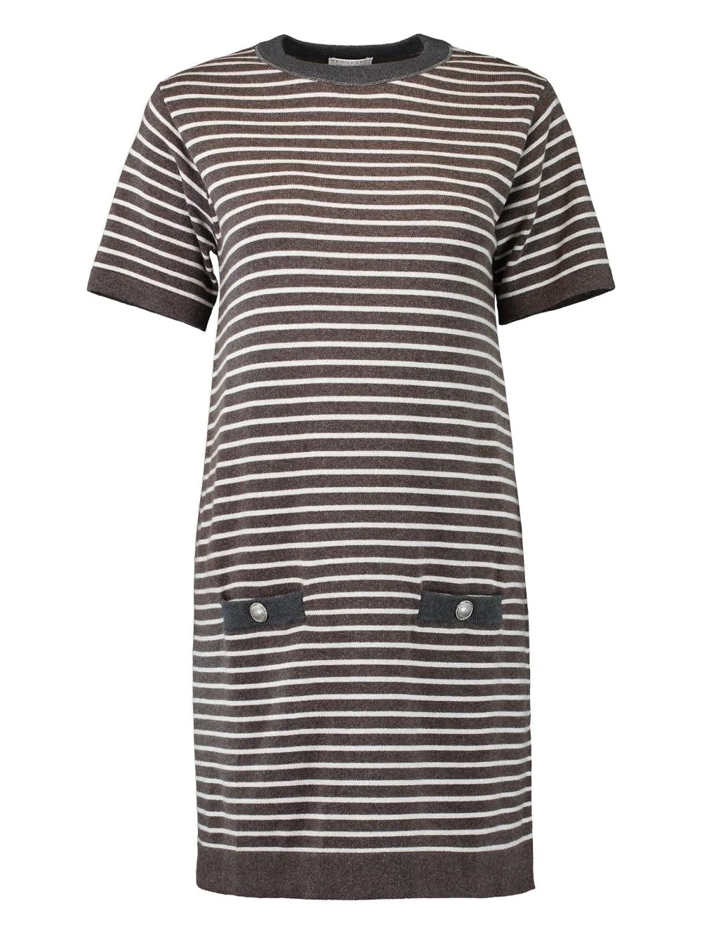 striped T-shirt dress - 1