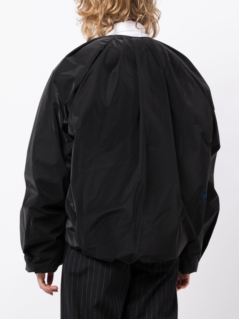 pleat-detail padded bomber jacket 4