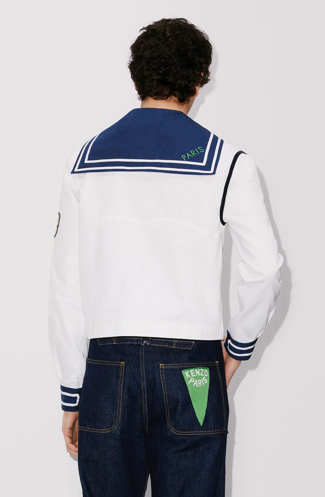 'KENZO Sailor' cropped shirt jacket - 4