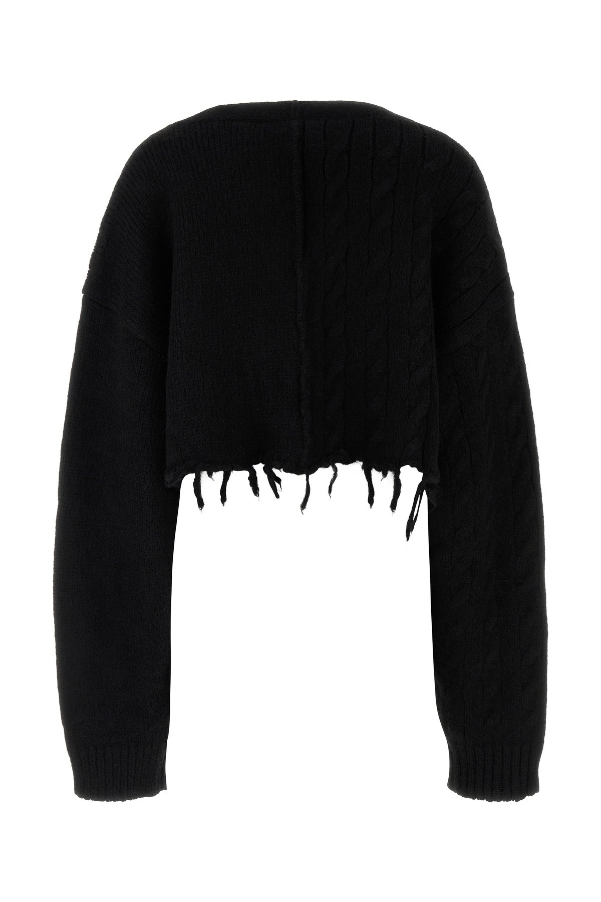 Black alpaca blend cardigan - 2